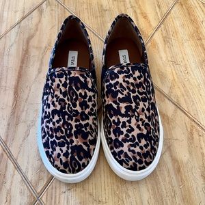 Steve Madden Leopard Print Slip On Sneakers